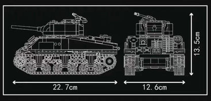 WWII - Remote Controlled U.S. M-4 Sherman Tank - Mil-Blox