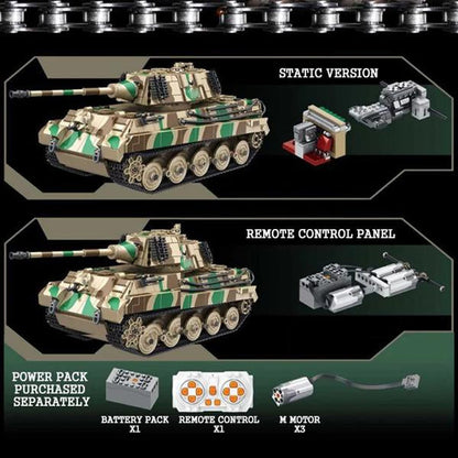 WWII - Remote Controlled German King Tiger Tank - Legendary Series - Mil-Blox